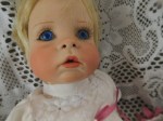 porcelain baby doll white gown b